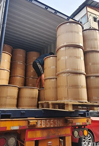 product-355-525 Flat cable in plywood drum package
